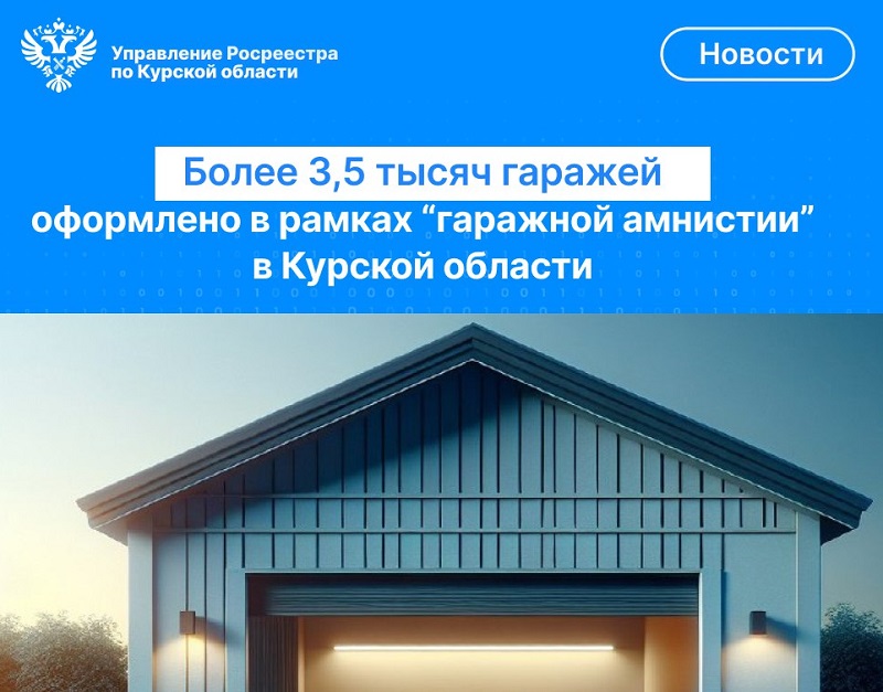 Более 3,5 тысяч гаражей оформлено в рамках «гаражной амнистии» в Курской области.